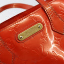 LOUIS VUITTON Monogram Vernis Wilshire PM Bag Orenge Sunset M93644 Auth BA10354-17