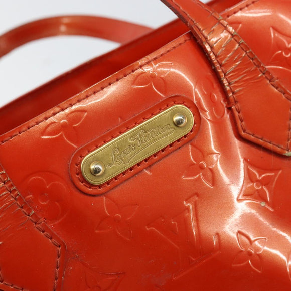 LOUIS VUITTON Monogram Vernis Wilshire PM Bag Orenge Sunset M93644 Auth BA10354