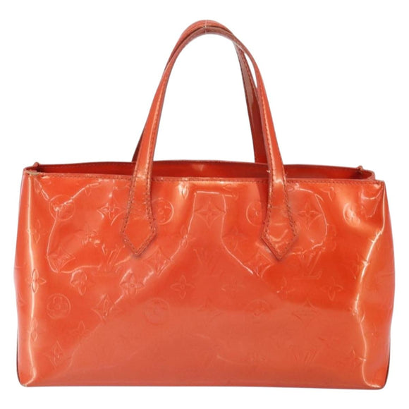 LOUIS VUITTON Monogram Vernis Wilshire PM Bag Orenge Sunset M93644 Auth BA10354
