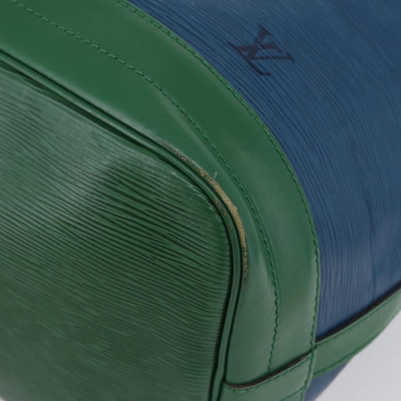 LOUIS VUITTON Epi Noe Shoulder Bag Bicolor Green Blue M44044 LV Auth BA10355
