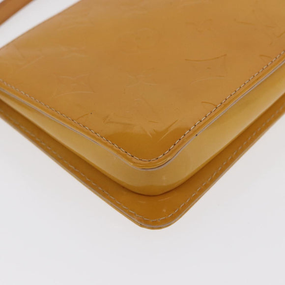 LOUIS VUITTON Vernis Lexington Accessory Pouch Beige M91010 LV Auth BA10359
