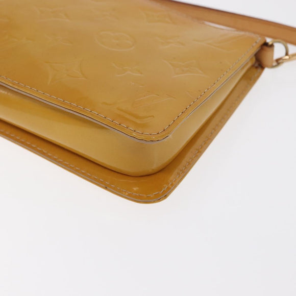 LOUIS VUITTON Vernis Lexington Accessory Pouch Beige M91010 LV Auth BA10359