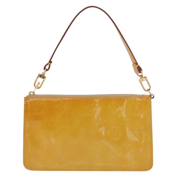 LOUIS VUITTON Vernis Lexington Accessory Pouch Beige M91010 LV Auth BA10359