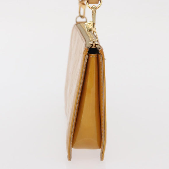 LOUIS VUITTON Vernis Lexington Accessory Pouch Beige M91010 LV Auth BA10359