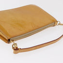 LOUIS VUITTON Vernis Lexington Accessory Pouch Beige M91010 LV Auth BA10359-6