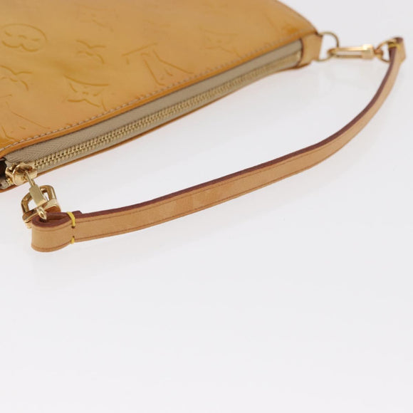LOUIS VUITTON Vernis Lexington Accessory Pouch Beige M91010 LV Auth BA10359
