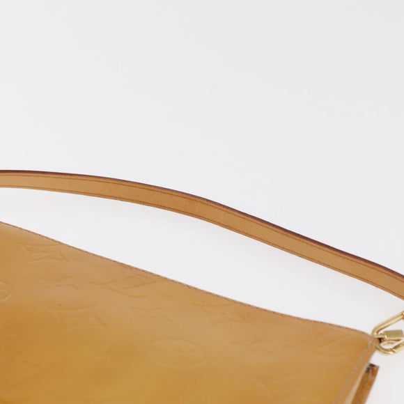 LOUIS VUITTON Vernis Lexington Accessory Pouch Beige M91010 LV Auth BA10359