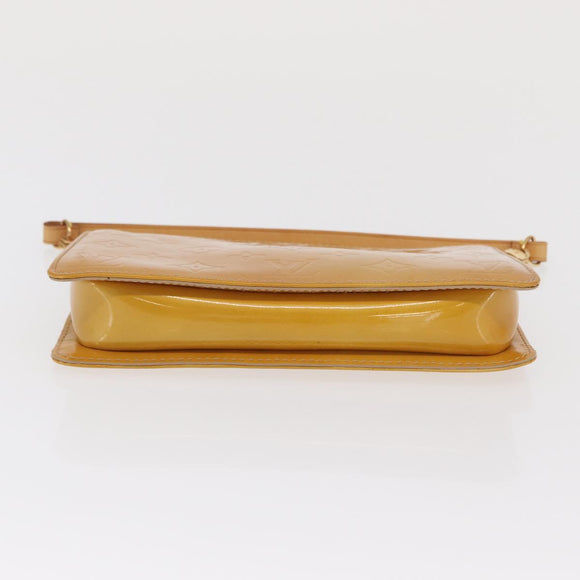 LOUIS VUITTON Vernis Lexington Accessory Pouch Beige M91010 LV Auth BA10359