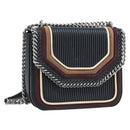 Stella MacCartney Hand Bag Leather 2way Black Silver Auth BA10361-1