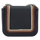 Stella MacCartney Hand Bag Leather 2way Black Silver Auth BA10361-2