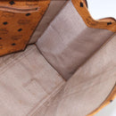 MCM Logogram Vicetos Tote Bag PVC Brown Gold Auth BA10363-18