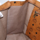 MCM Logogram Vicetos Tote Bag PVC Brown Gold Auth BA10363-19