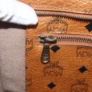 MCM Logogram Vicetos Tote Bag PVC Brown Gold Auth BA10363-20