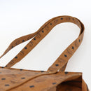 MCM Logogram Vicetos Tote Bag PVC Brown Gold Auth BA10363-8