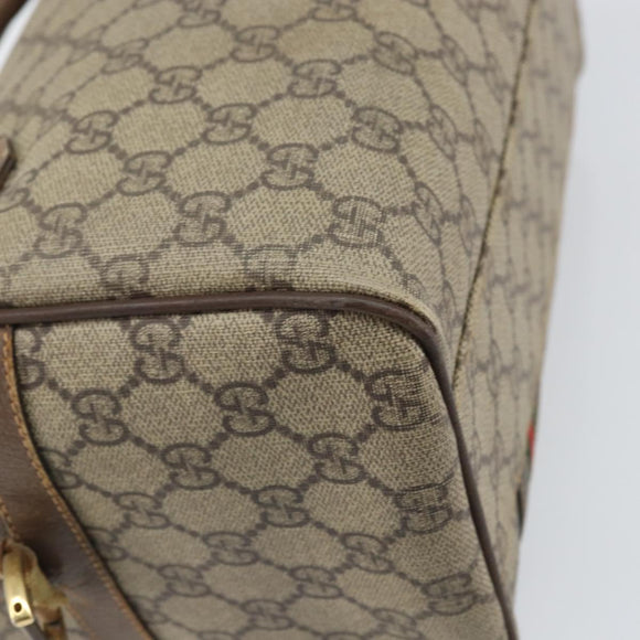 GUCCI GG Supreme Web Sherry Line Bag PVC Beige 002 115 6697 4023 Auth BA10364
