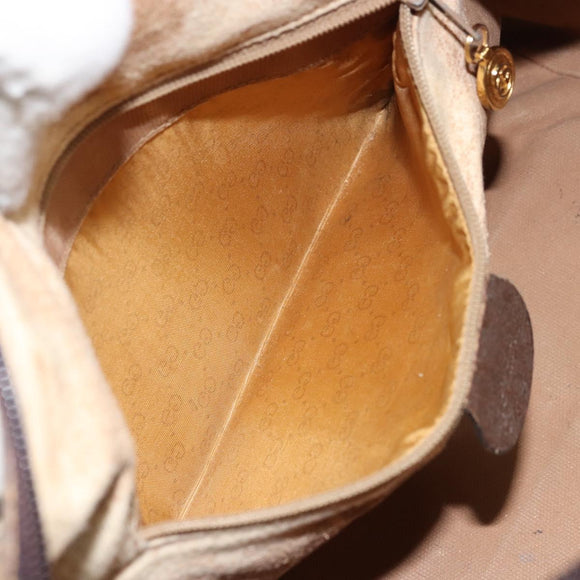 GUCCI GG Supreme Web Sherry Line Bag PVC Beige 002 115 6697 4023 Auth BA10364