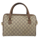 GUCCI GG Supreme Web Sherry Line Bag PVC Beige 002 115 6697 4023 Auth BA10364-3