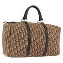 Christian Dior Trotter Canvas Boston Tasche Braun Gold Auth BA10366-1