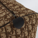 Christian Dior Trotter Canvas Boston Tasche Braun Gold Auth BA10366-15