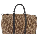 Christian Dior Trotter Canvas Boston Tasche Braun Gold Auth BA10366-2