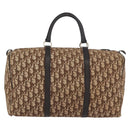 Christian Dior Trotter Canvas Boston Tasche Braun Gold Auth BA10366-3