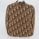 Christian Dior Trotter Canvas Boston Tasche Braun Gold Auth BA10366-5