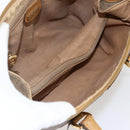 GUCCI Micro GG Supreme Hand Bag PVC Beige Gold 000 40 0207 Auth BA10367-18
