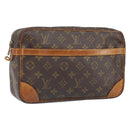 LOUIS VUITTON Monogram Compiegne 28 Clutch Bag M51845 LV Auth BA10368-1