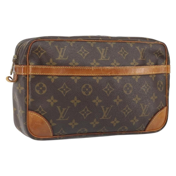 LOUIS VUITTON Monogram Compiegne 28 Clutch Bag M51845 LV Auth BA10368