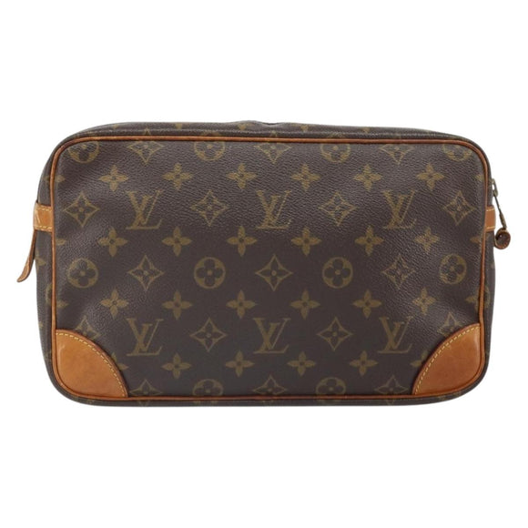 LOUIS VUITTON Monogram Compiegne 28 Clutch Bag M51845 LV Auth BA10368