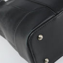 BURBERRY Hand Bag Leather Black Silver Auth BA10370-15