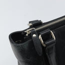 BURBERRY Hand Bag Leather Black Silver Auth BA10370-10