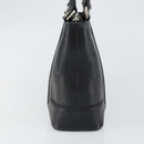 BURBERRY Hand Bag Leather Black Silver Auth BA10370-3