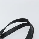 BURBERRY Hand Bag Leather Black Silver Auth BA10370-8