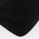 Salvatore Ferragamo Vala Shoulder Bag Suede Black Gold Auth BA10372-10