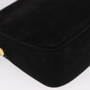 Salvatore Ferragamo Vala Shoulder Bag Suede Black Gold Auth BA10372-12