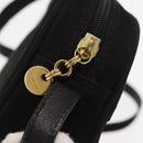 Salvatore Ferragamo Vala Shoulder Bag Suede Black Gold Auth BA10372-15