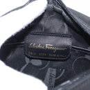Salvatore Ferragamo Vala Shoulder Bag Suede Black Gold Auth BA10372-16