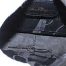 Salvatore Ferragamo Vala Shoulder Bag Suede Black Gold Auth BA10372-17