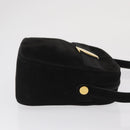 Salvatore Ferragamo Vala Shoulder Bag Suede Black Gold Auth BA10372-4