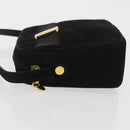 Salvatore Ferragamo Vala Shoulder Bag Suede Black Gold Auth BA10372-5