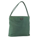 PRADA Tote Bag Nylon Green Auth BA10373-1
