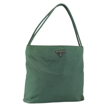 PRADA Tote Bag Nylon Green Auth BA10373