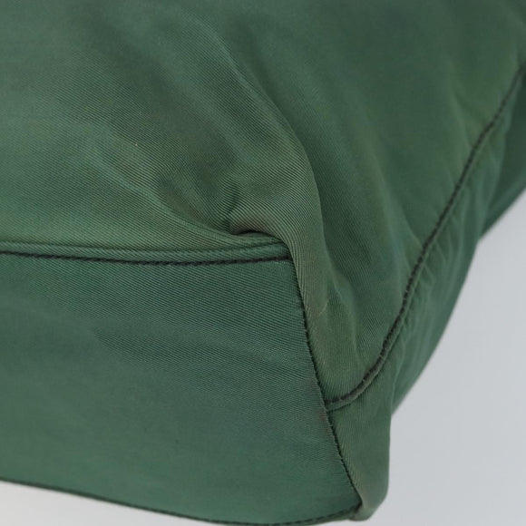PRADA Tote Bag Nylon Green Auth BA10373