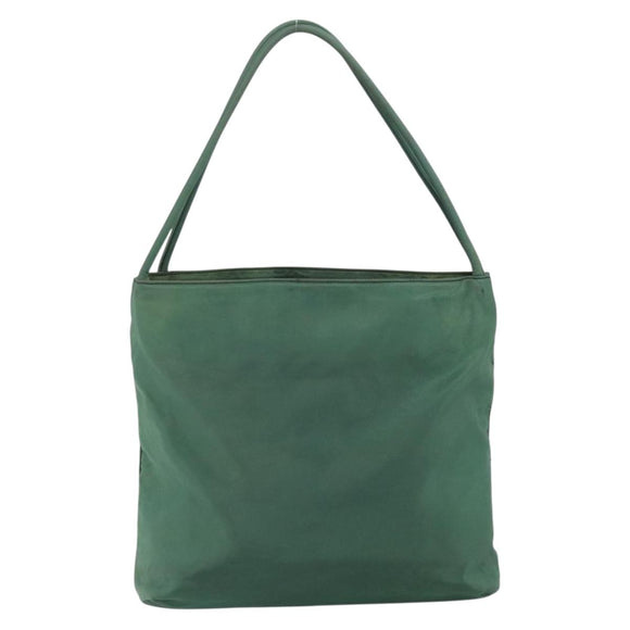PRADA Tote Bag Nylon Green Auth BA10373