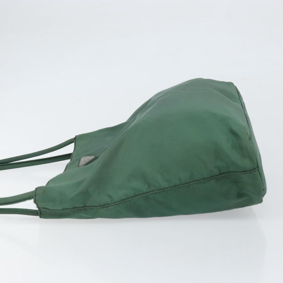 PRADA Tote Bag Nylon Green Auth BA10373