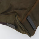 PRADA Hand Bag Nylon Khaki Silver Auth BA10374-13