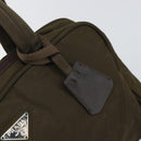 PRADA Hand Bag Nylon Khaki Silver Auth BA10374-15