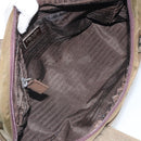 PRADA Hand Bag Nylon Khaki Silver Auth BA10374-20