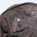 PRADA Hand Bag Nylon Khaki Silver Auth BA10374-23